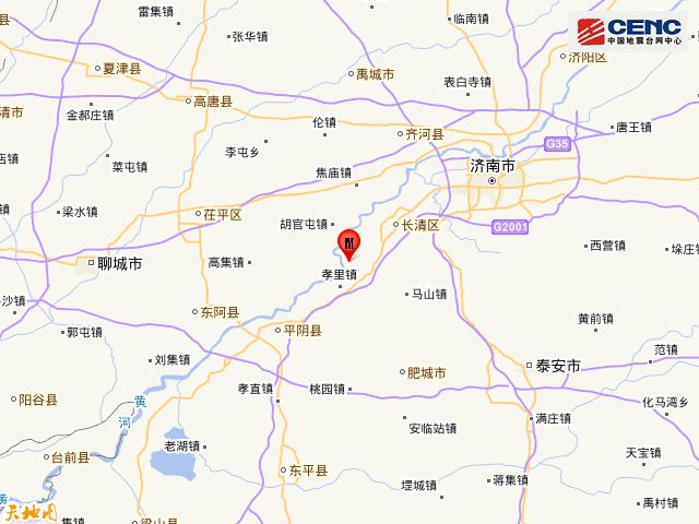 山东济南市长清区发生3.1级地震
